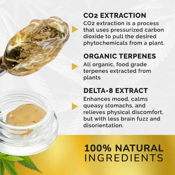 100% natural ingredients delta-8 extract organic terpenes co2 extraction
