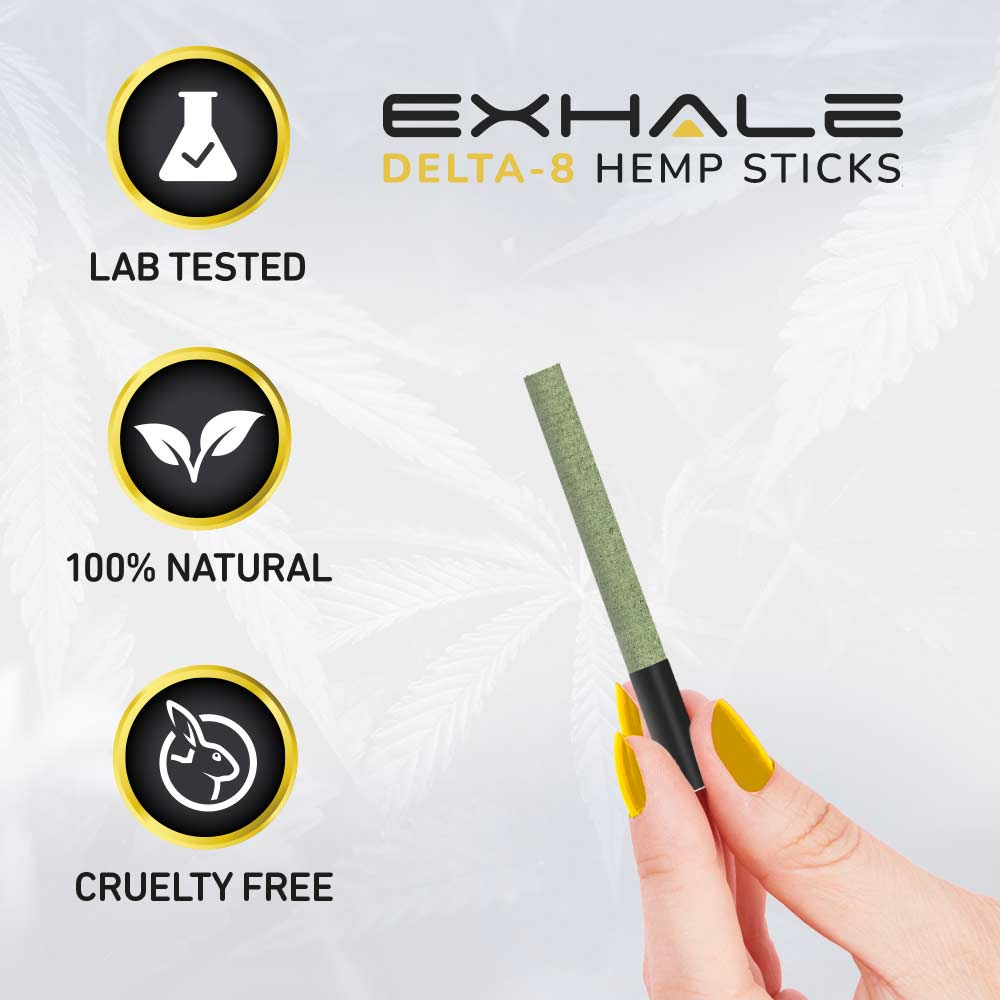 lab tested 100% natural cruelty free delta-8 hemp stick cigarettes