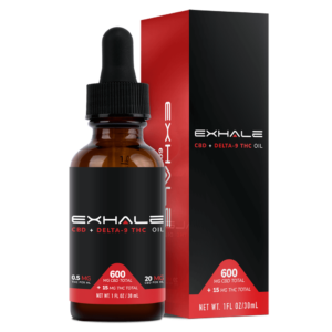 Exhale Delta 9 Oil Tincture - 600mg D9 Tincture with box
