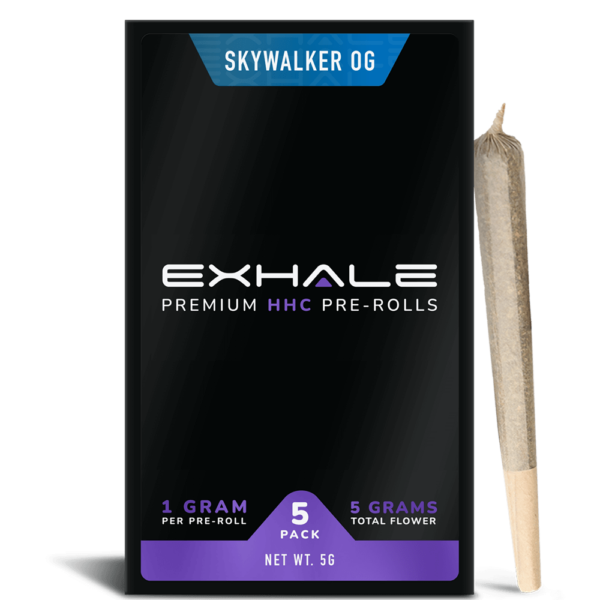 Exhale Pre roll close with stick Skywalker OG