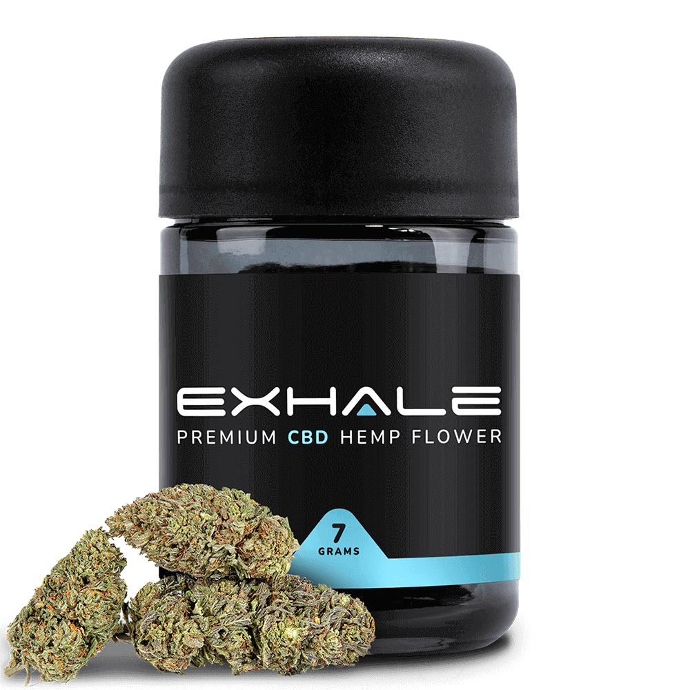 Exhale CBD Flower Northern Lights with flower