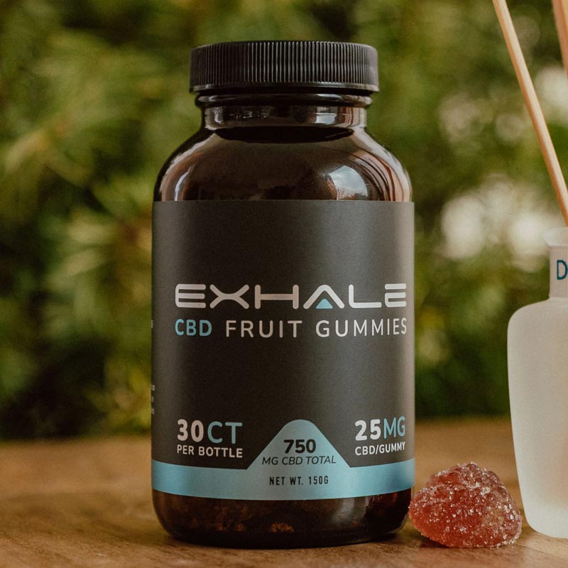 Exhale Wellness CBD Fruit gummies