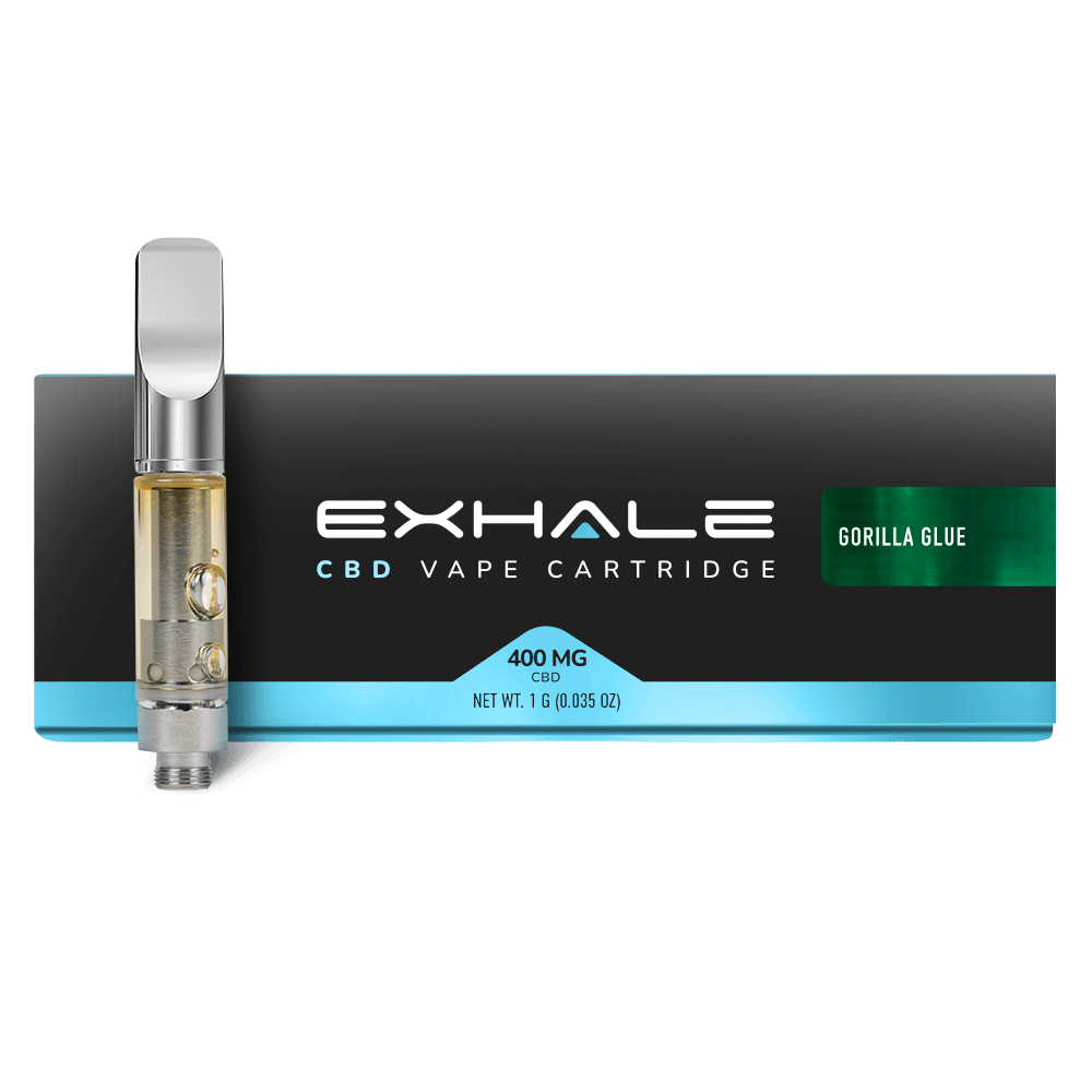 Exhale Wellness CBD Vape Cartridges 400mg Gorilla Glue