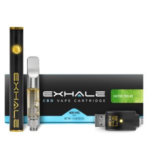 Exhale Wellness CBD Vape Cartridges 400mg with battery Cactus Cooler