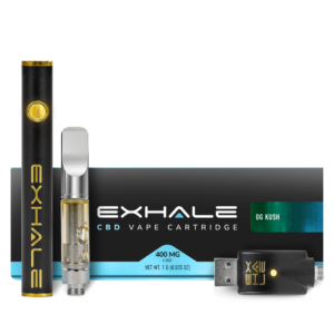Exhale Wellness CBD Vape Cartridges 400mg with battery OG Kush