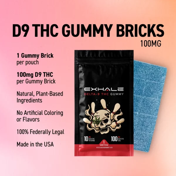 100mg D9 Gummy Brick
