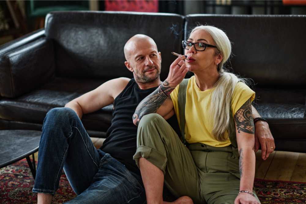 couple smoking thca joint
