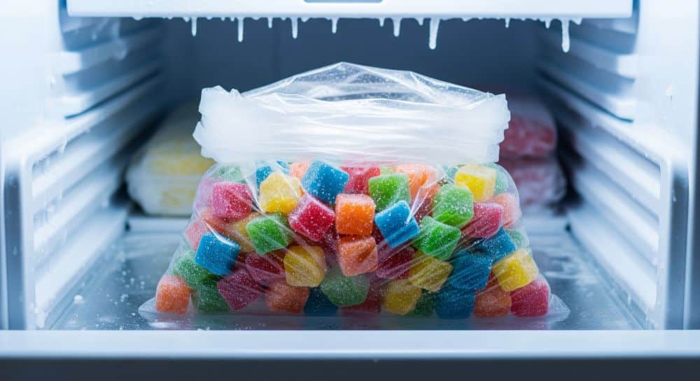 bag of frozen edible gummies