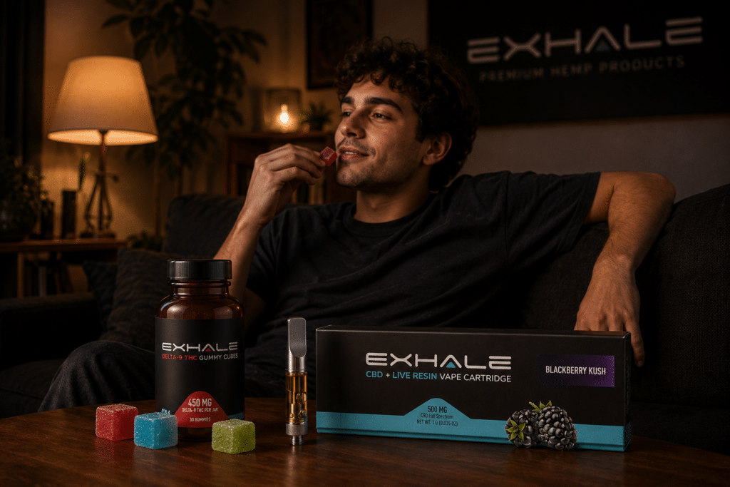 Relaxing with premium hemp products