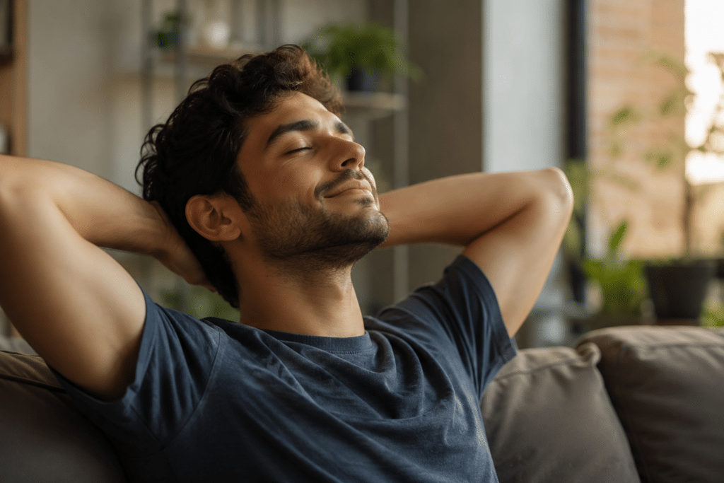 Happy and Relaxed man